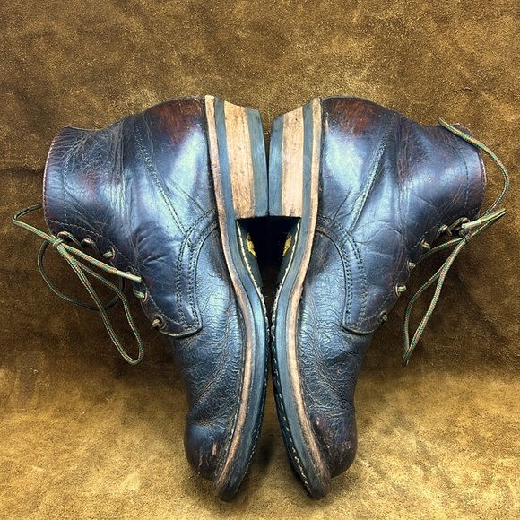 Vintage White’s Semi Dress Brownish Black Distressed Ankle Boots - Picture 11 of 14